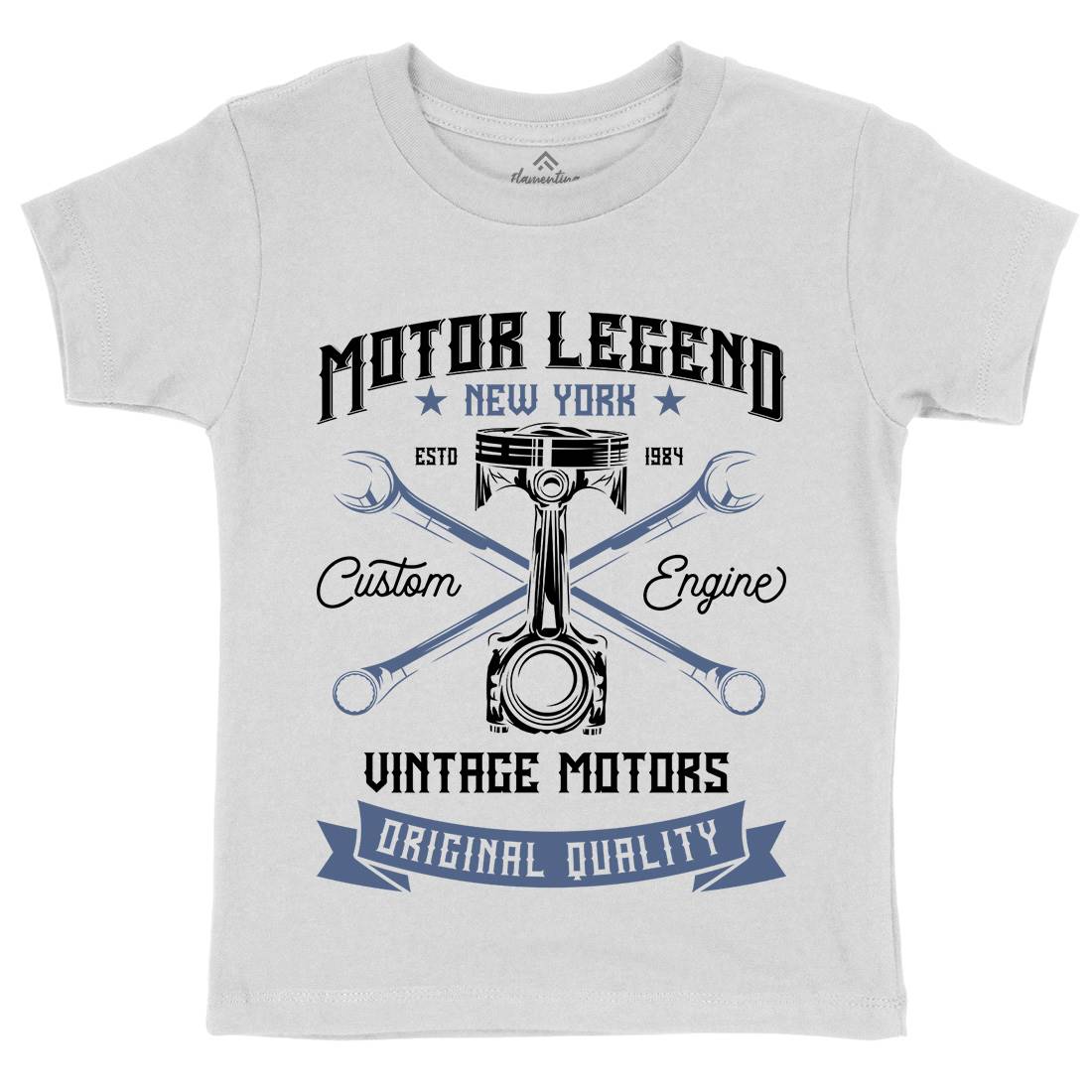 Motor Legend Helmet Kids Organic Crew Neck T-Shirt Motorcycles B839