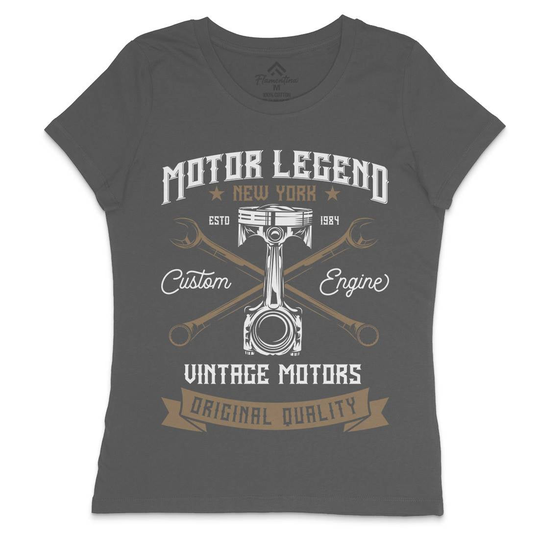 Motor Legend Helmet Womens Crew Neck T-Shirt Motorcycles B839
