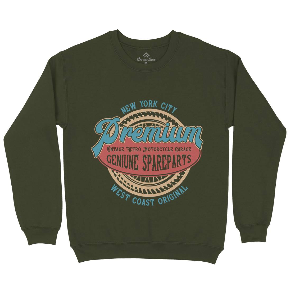 Premium Mens Crew Neck Sweatshirt Motorcycles B840