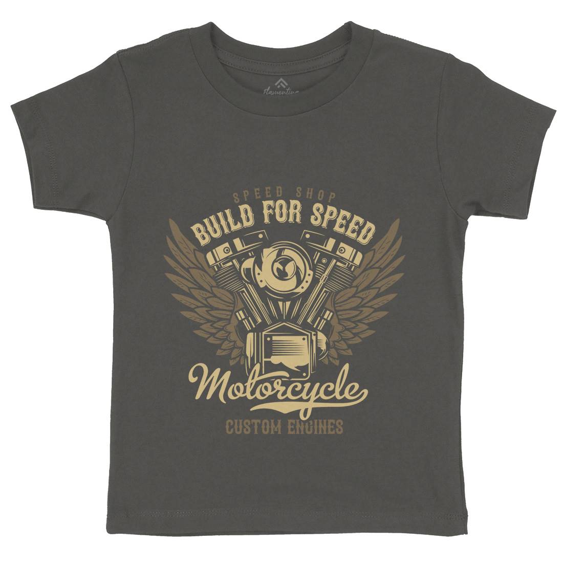Build For Speed Kids Crew Neck T-Shirt Motorcycles B842