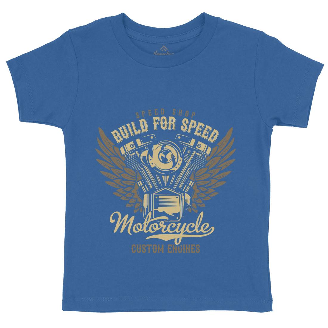 Build For Speed Kids Organic Crew Neck T-Shirt Motorcycles B842