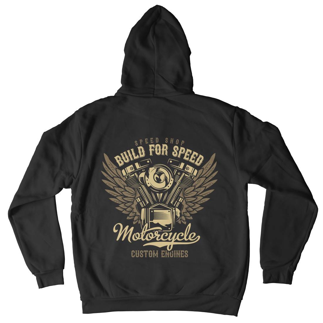 Build For Speed Mens Hoodie With Pocket Motorcycles B842