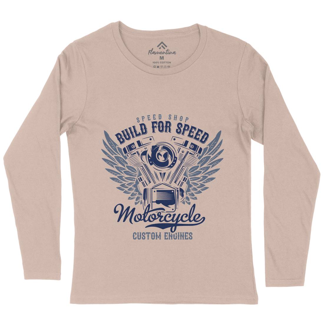 Build For Speed Womens Long Sleeve T-Shirt Motorcycles B842