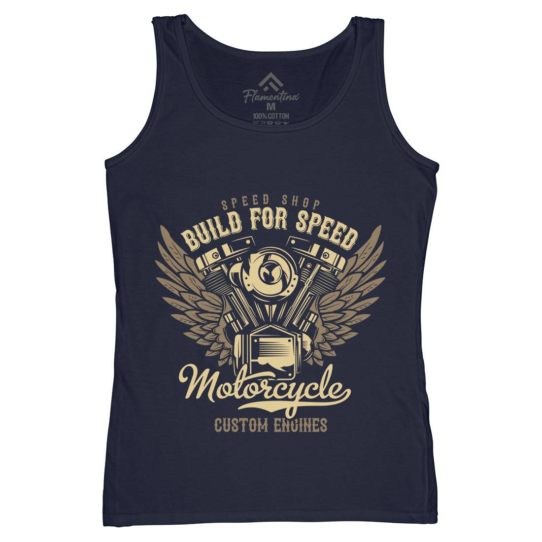 Build For Speed Womens Organic Tank Top Vest Motorcycles B842