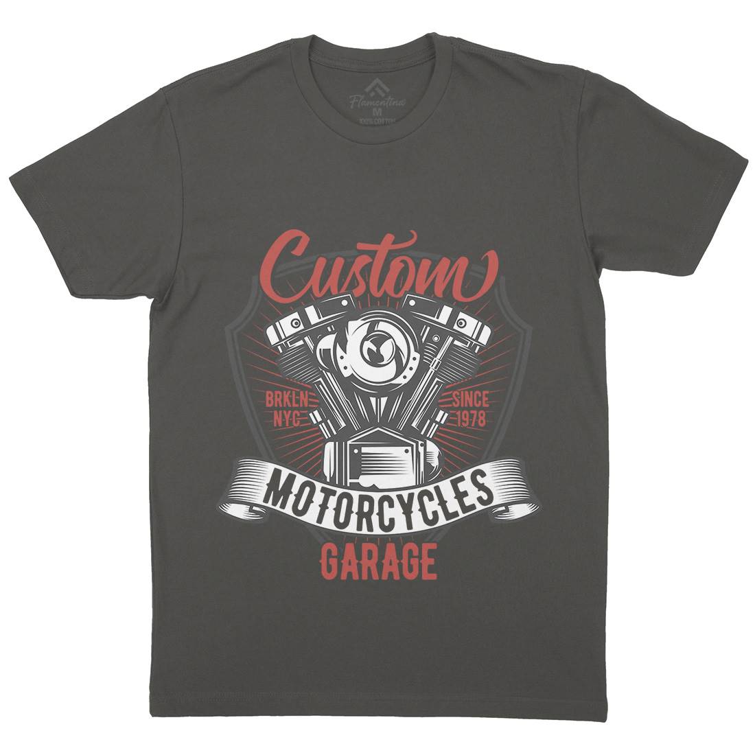 Custom Mens Crew Neck T-Shirt Motorcycles B843