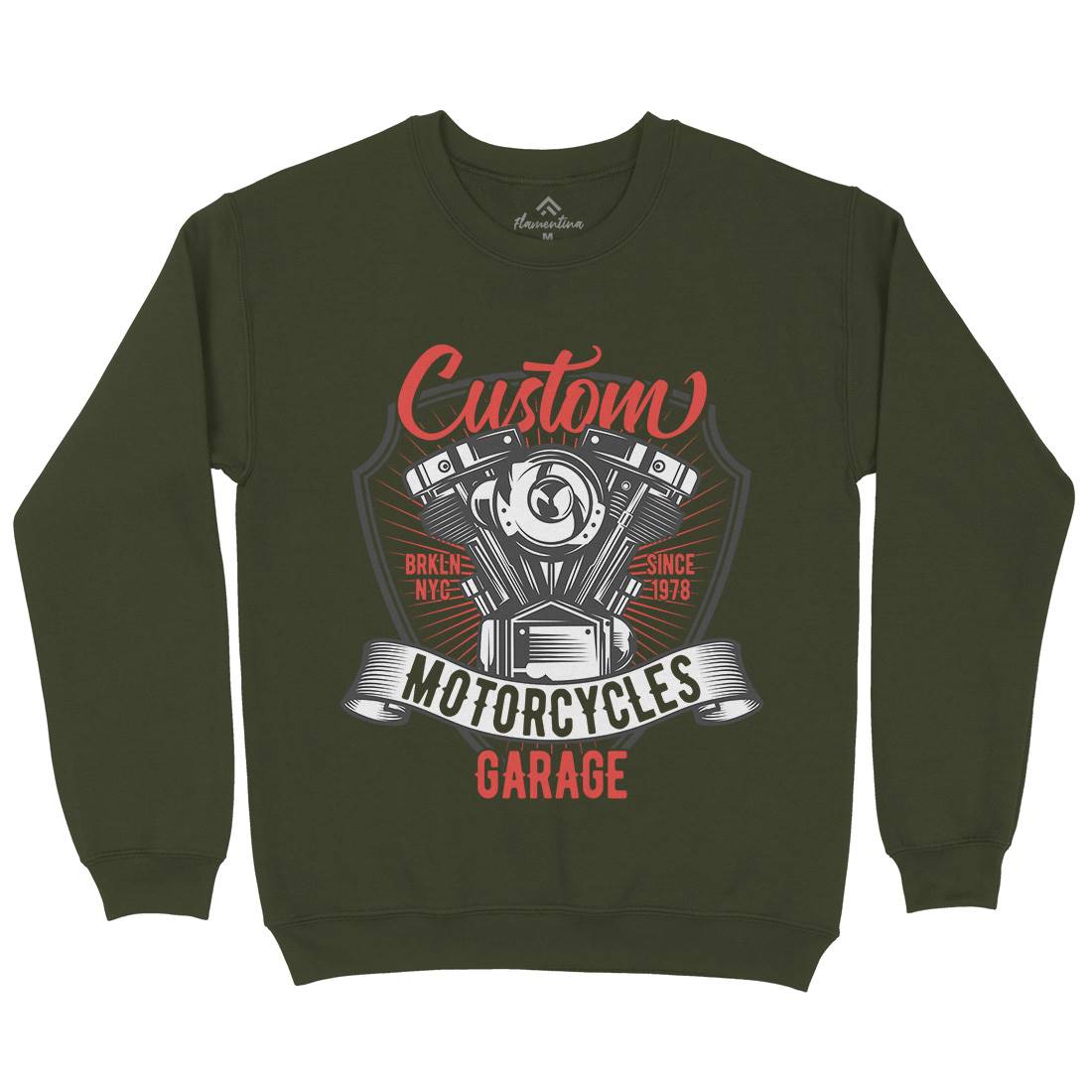 Custom Mens Crew Neck Sweatshirt Motorcycles B843