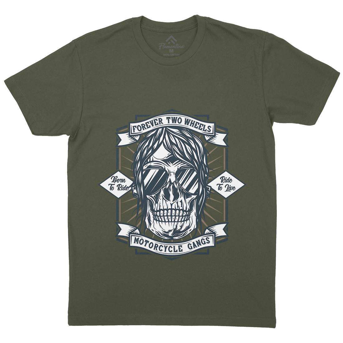 Gangs Mens Crew Neck T-Shirt Motorcycles B844