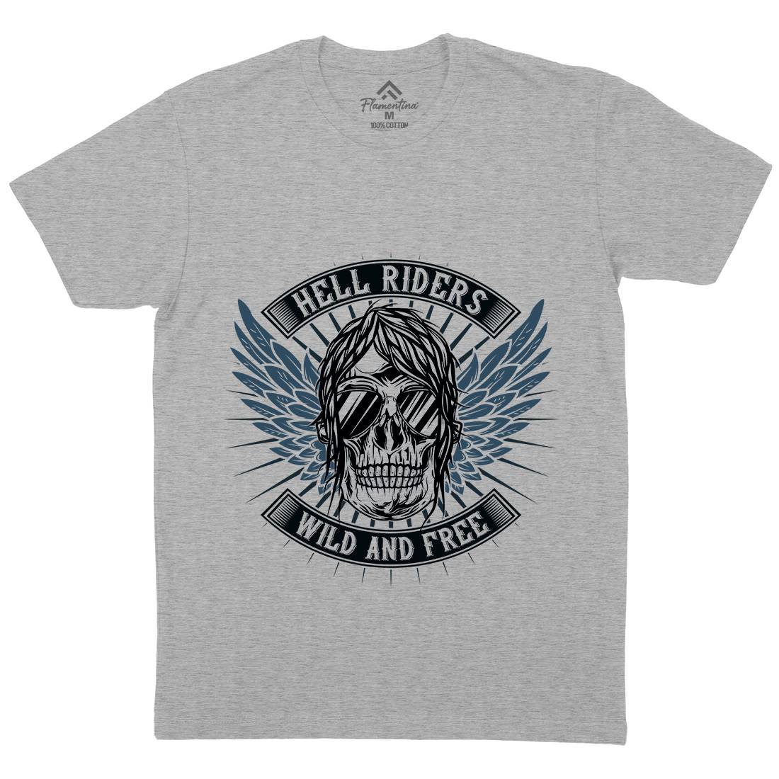 Hell Motors Mens Organic Crew Neck T-Shirt Motorcycles B845