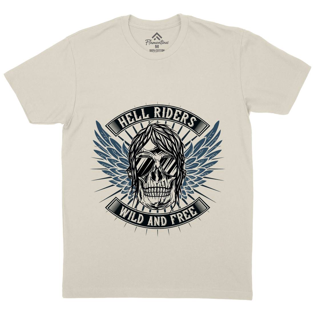Hell Motors Mens Organic Crew Neck T-Shirt Motorcycles B845