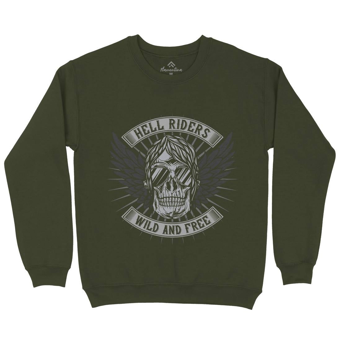 Hell Motors Mens Crew Neck Sweatshirt Motorcycles B845