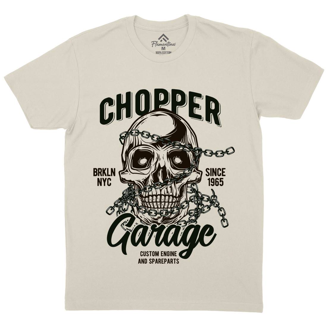 Chopper Mens Organic Crew Neck T-Shirt Motorcycles B846