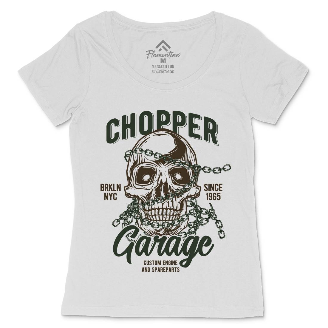 Chopper Womens Scoop Neck T-Shirt Motorcycles B846