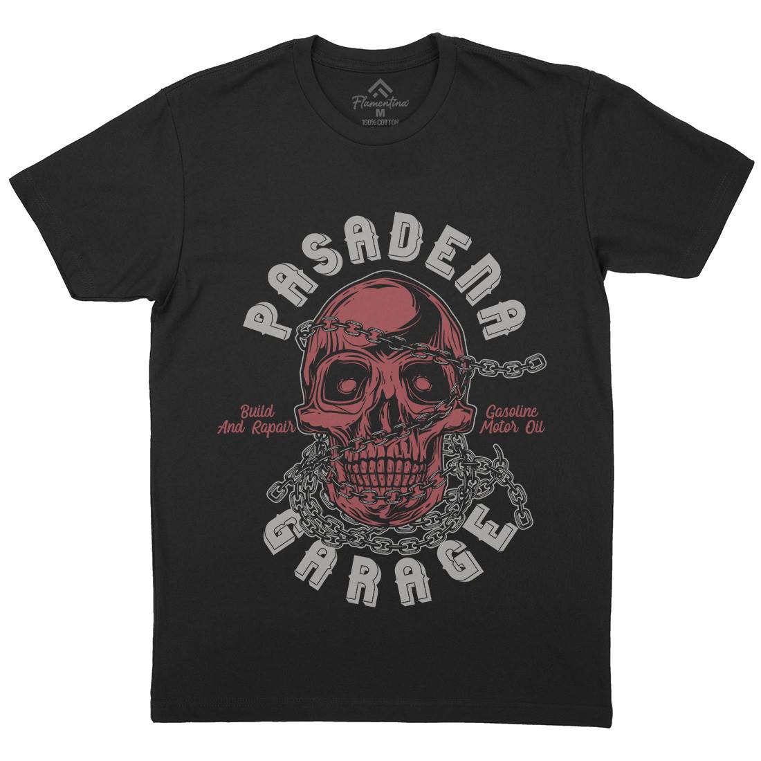 Pasadena Mens Crew Neck T-Shirt Motorcycles B847