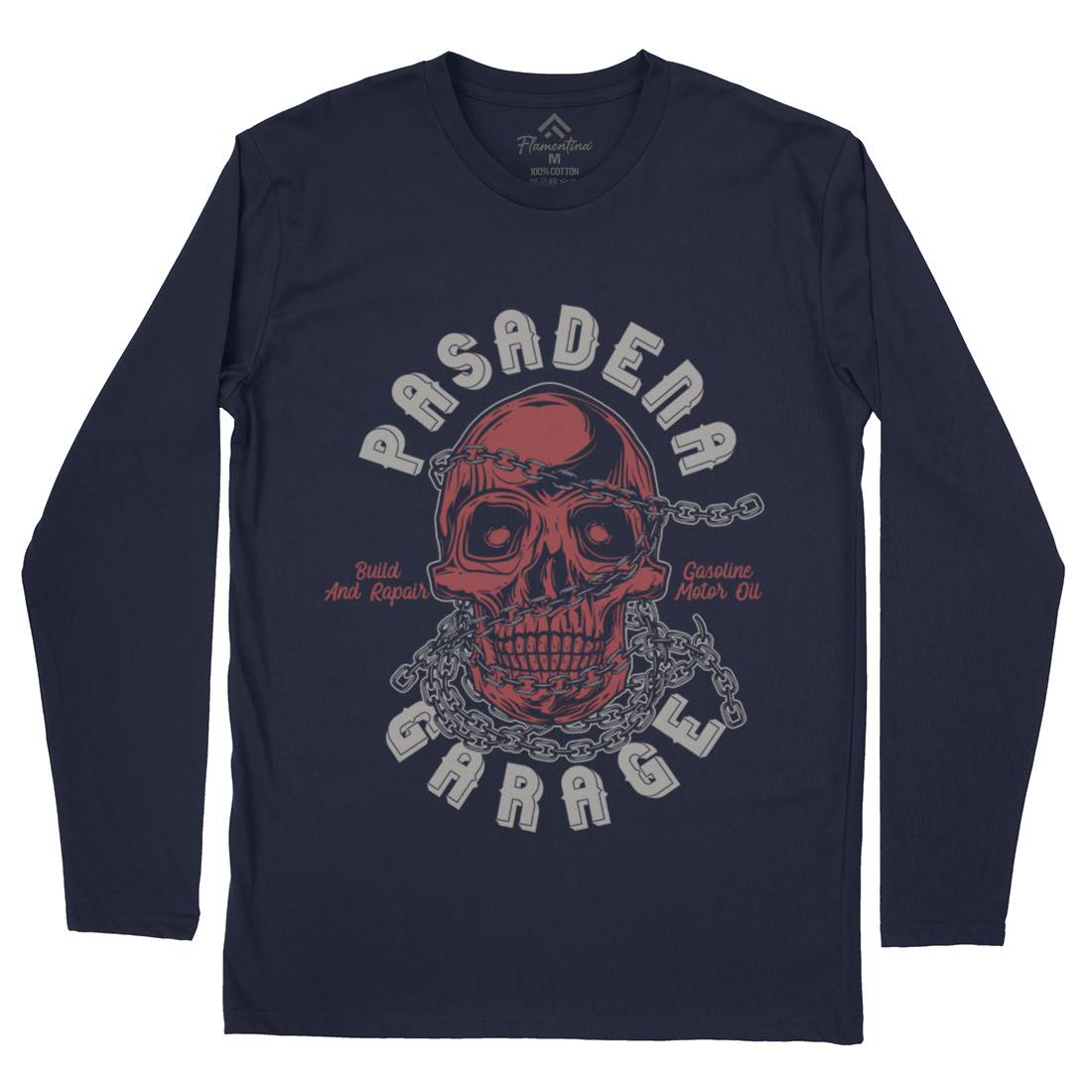 Pasadena Mens Long Sleeve T-Shirt Motorcycles B847