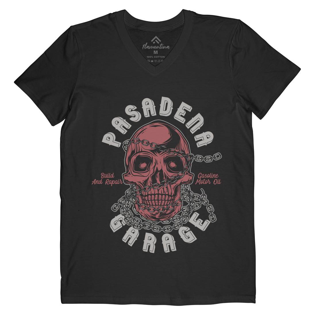 Pasadena Mens V-Neck T-Shirt Motorcycles B847