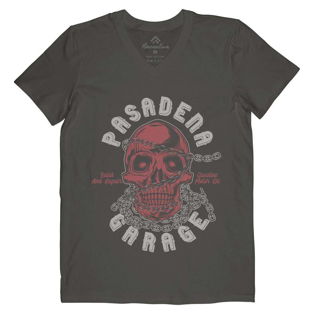 Pasadena Mens V-Neck T-Shirt Motorcycles B847