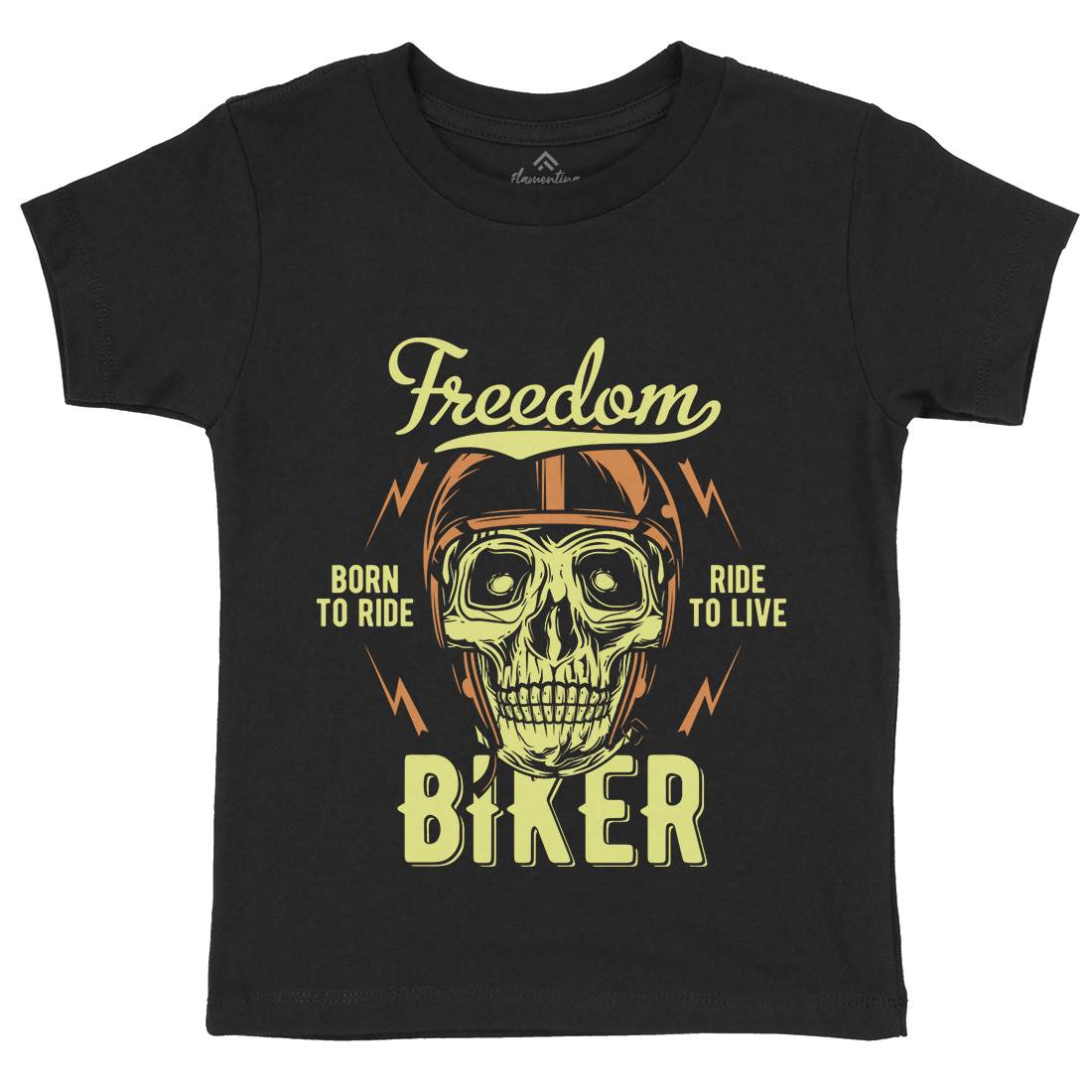 Freedom Biker Kids Crew Neck T-Shirt Motorcycles B848
