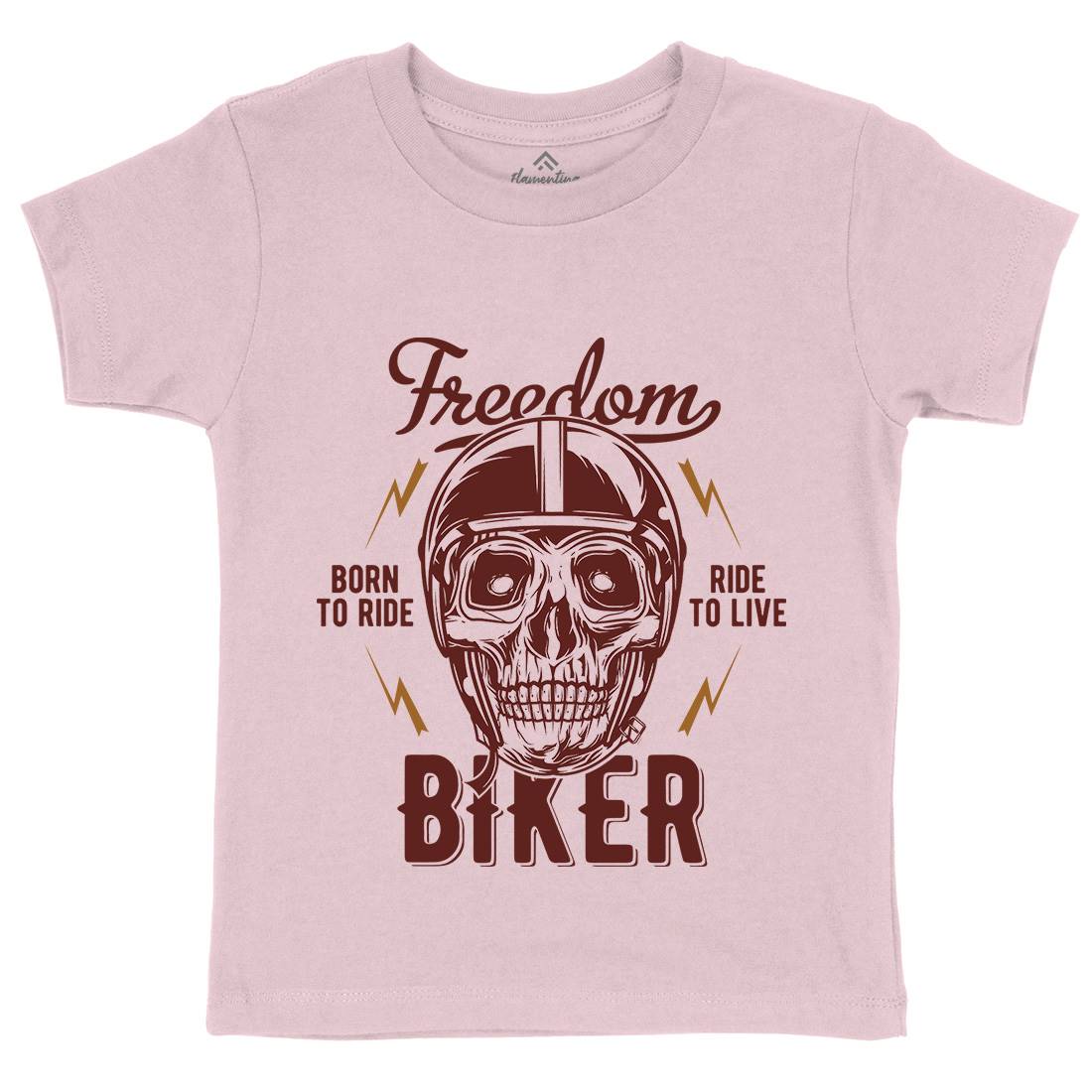 Freedom Biker Kids Crew Neck T-Shirt Motorcycles B848