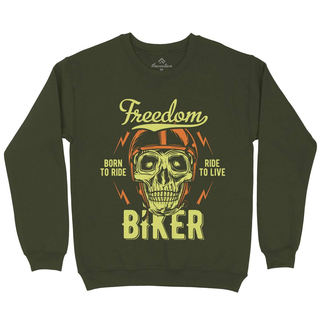 Freedom Biker Mens Crew Neck Sweatshirt Motorcycles B848