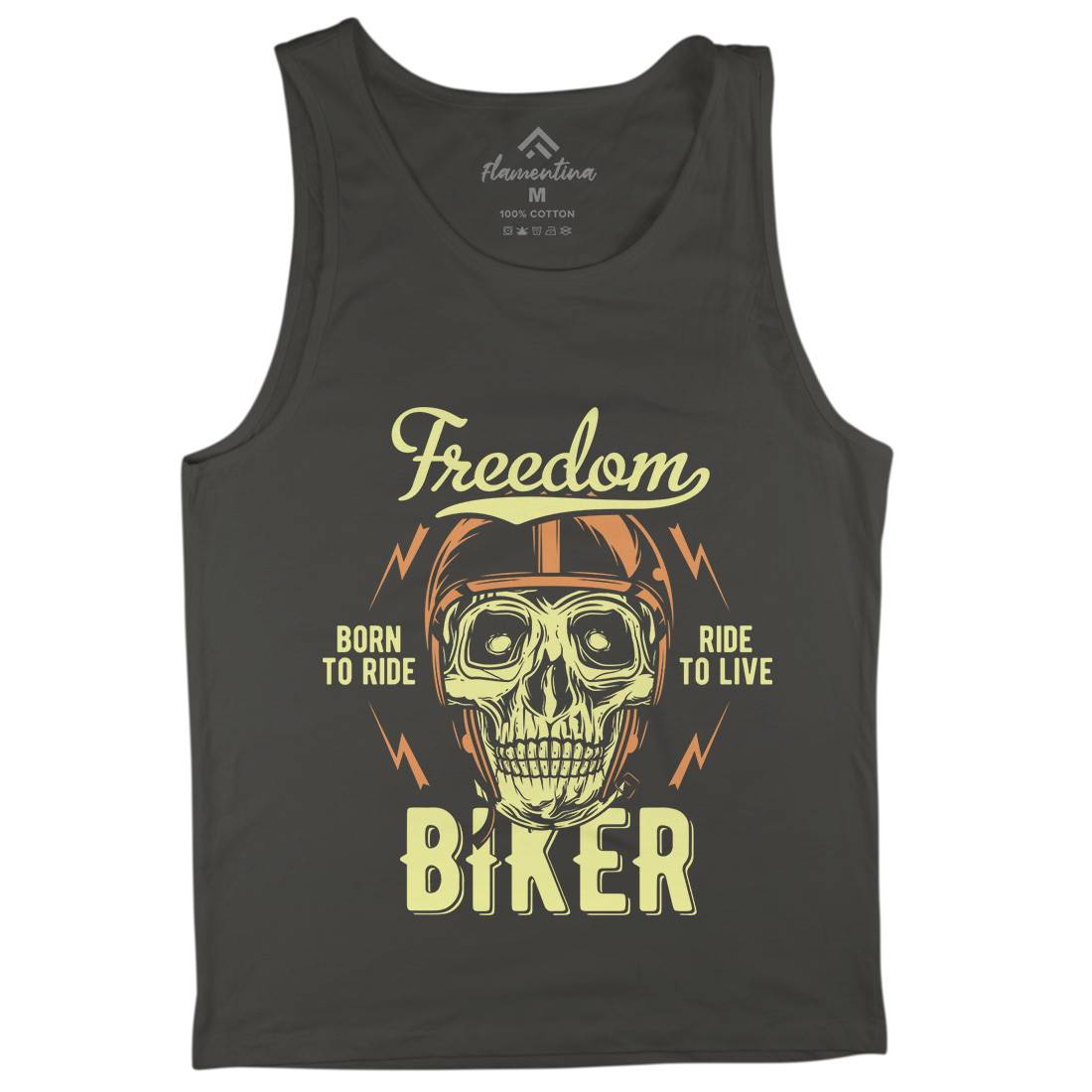 Freedom Biker Mens Tank Top Vest Motorcycles B848