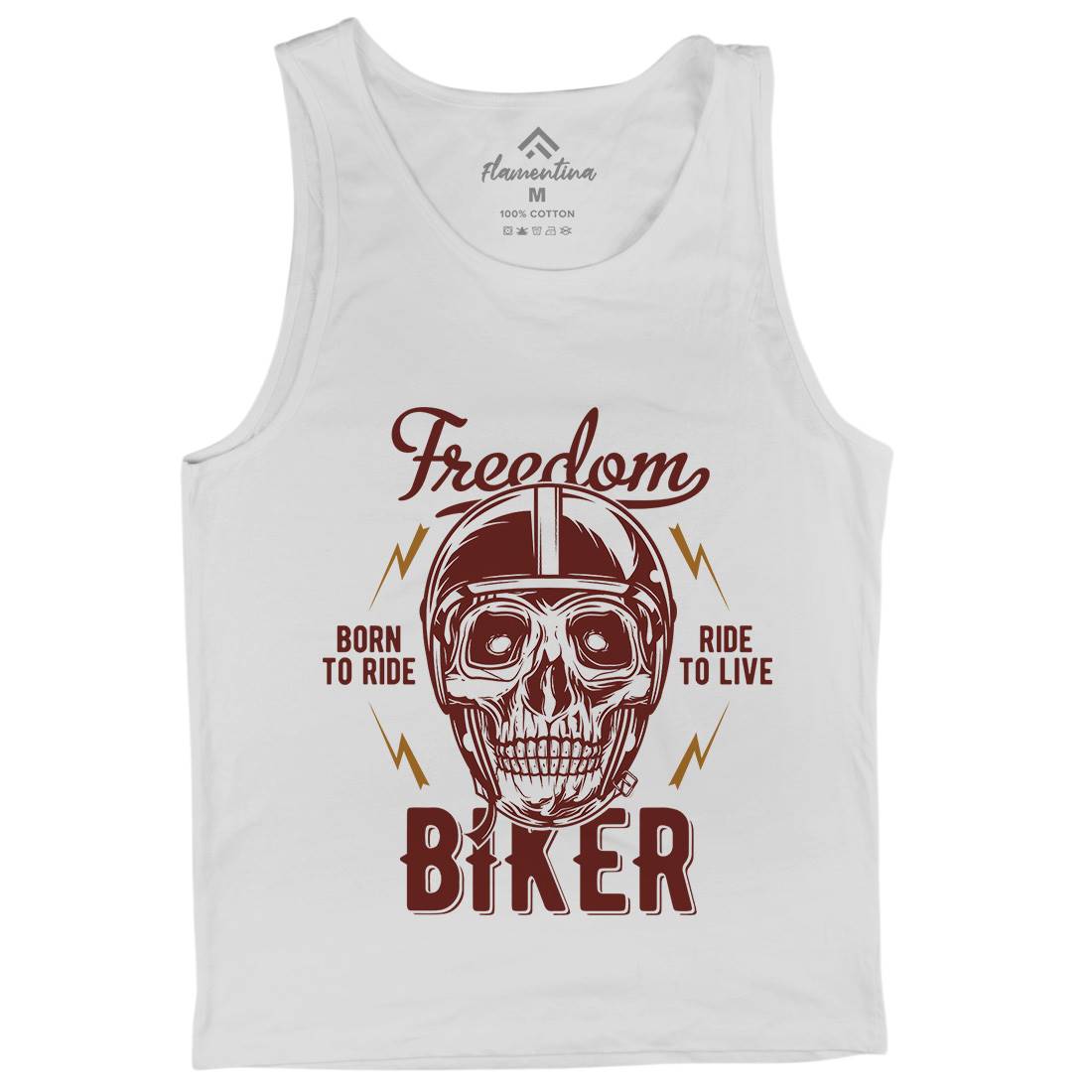 Freedom Biker Mens Tank Top Vest Motorcycles B848