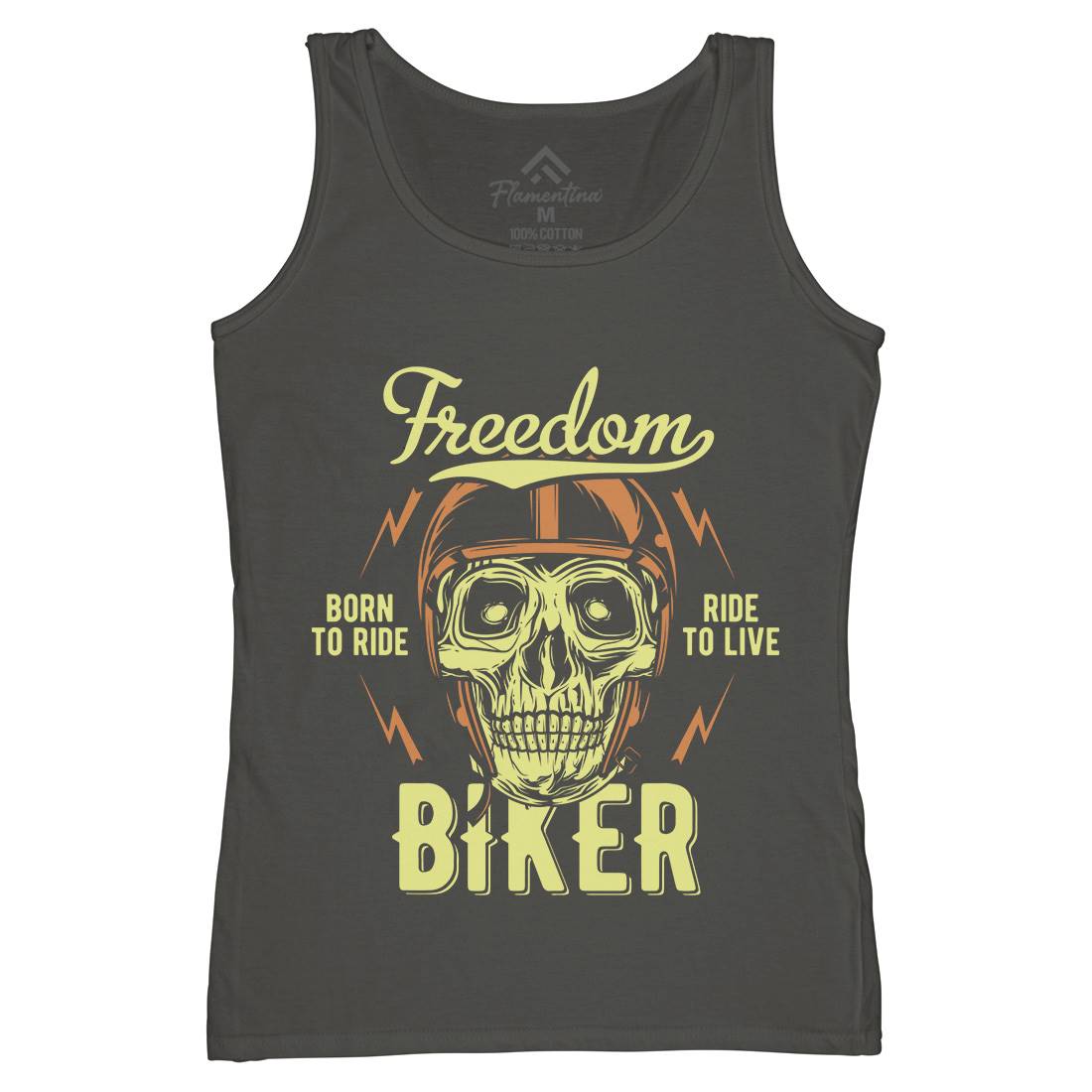 Freedom Biker Womens Organic Tank Top Vest Motorcycles B848