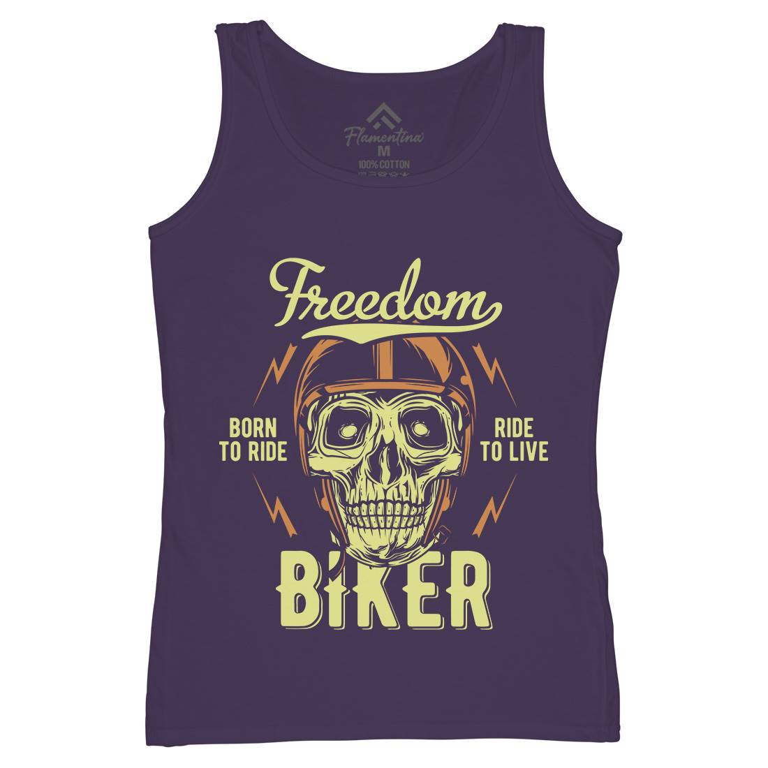 Freedom Biker Womens Organic Tank Top Vest Motorcycles B848