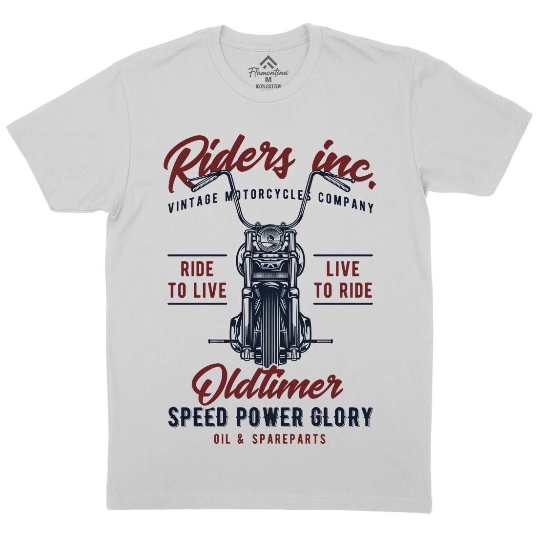 Oldtimer Mens Crew Neck T-Shirt Motorcycles B849