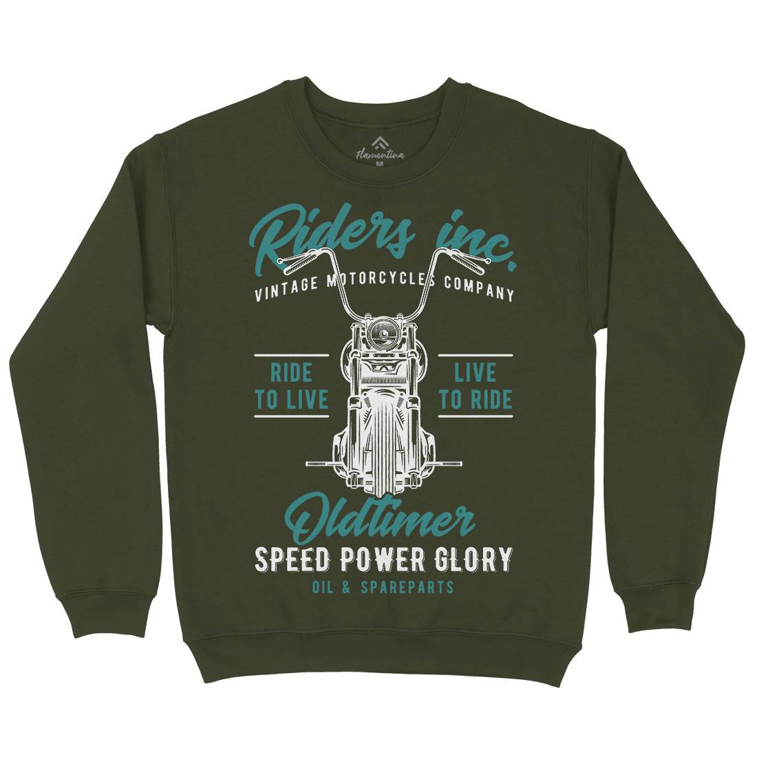 Oldtimer Mens Crew Neck Sweatshirt Motorcycles B849