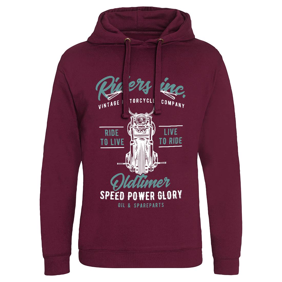 Oldtimer Mens Hoodie Without Pocket Motorcycles B849