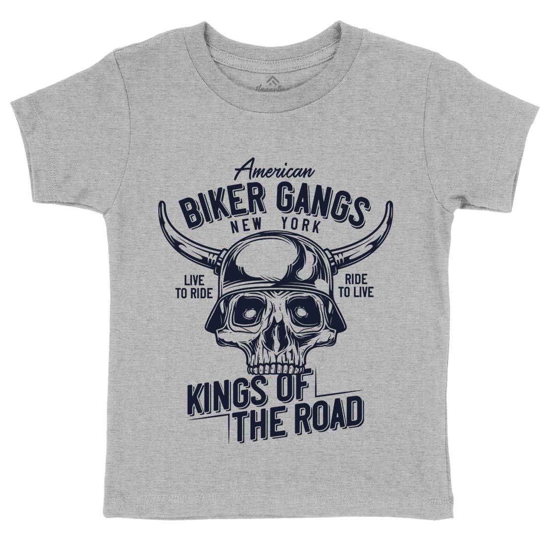 Biker Gangs Kids Crew Neck T-Shirt Motorcycles B850