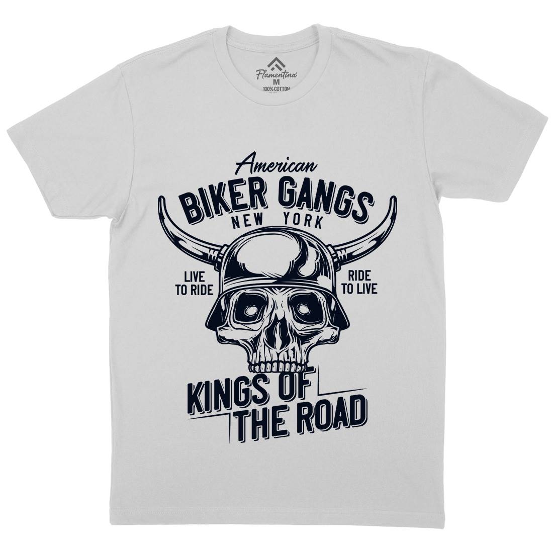 Biker Gangs Mens Crew Neck T-Shirt Motorcycles B850