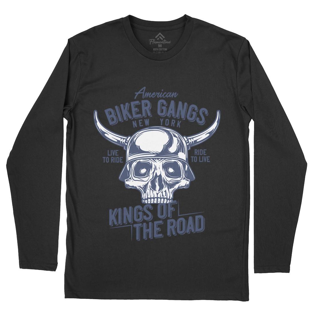 Biker Gangs Mens Long Sleeve T-Shirt Motorcycles B850