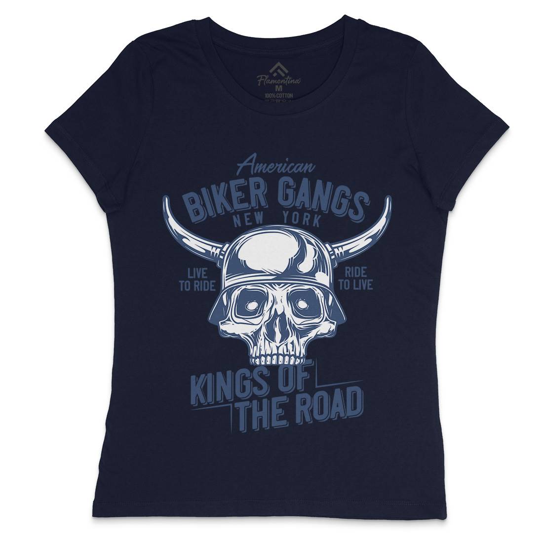 Biker Gangs Womens Crew Neck T-Shirt Motorcycles B850