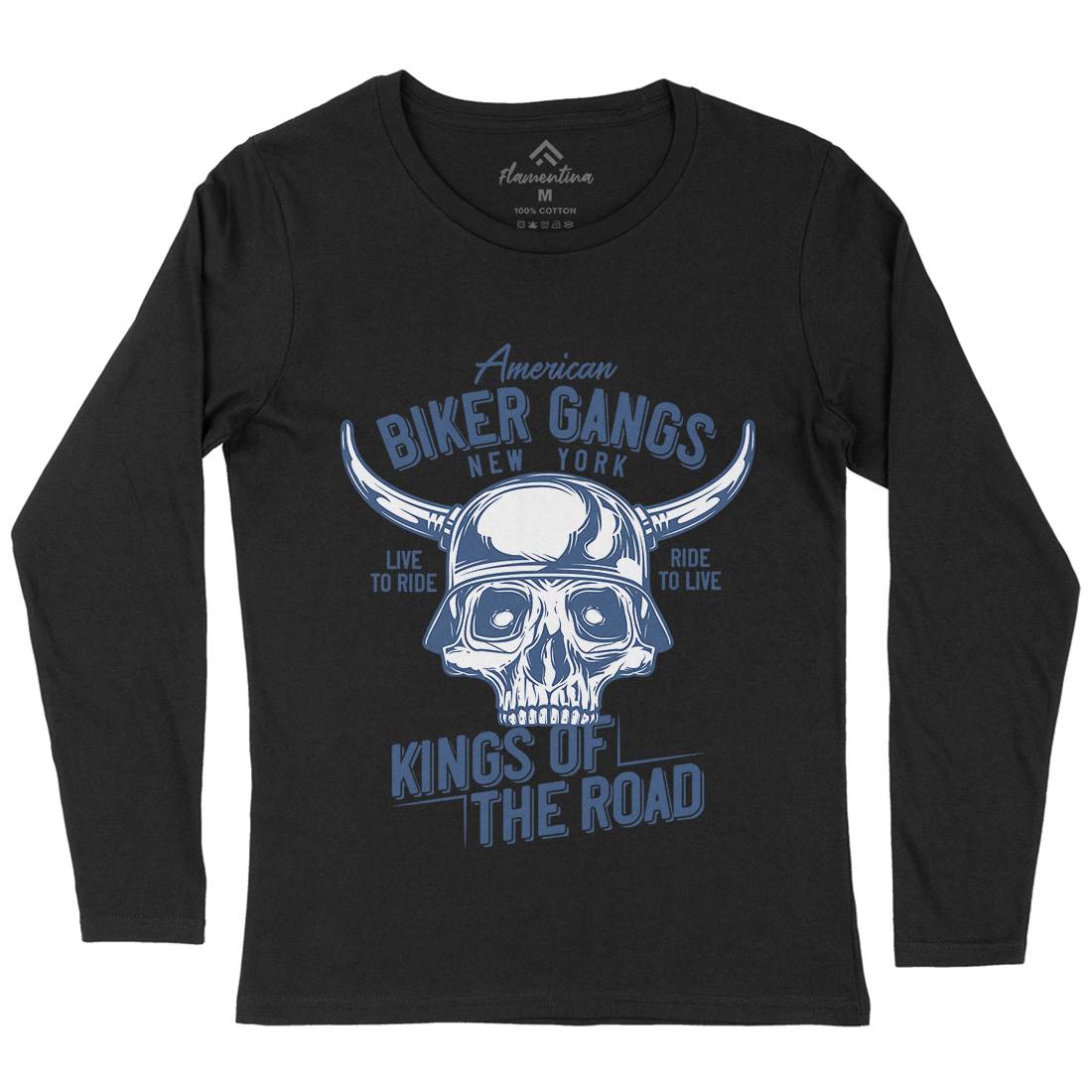 Biker Gangs Womens Long Sleeve T-Shirt Motorcycles B850