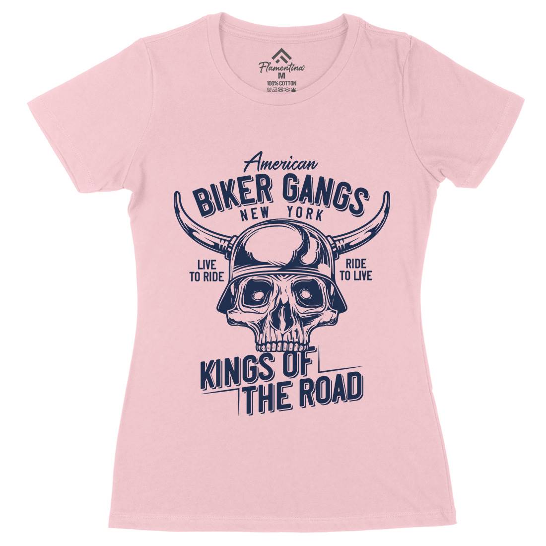 Biker Gangs Womens Organic Crew Neck T-Shirt Motorcycles B850
