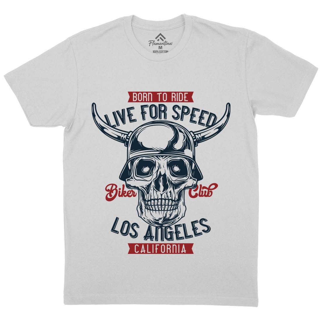 Live For Speed Mens Crew Neck T-Shirt Motorcycles B851