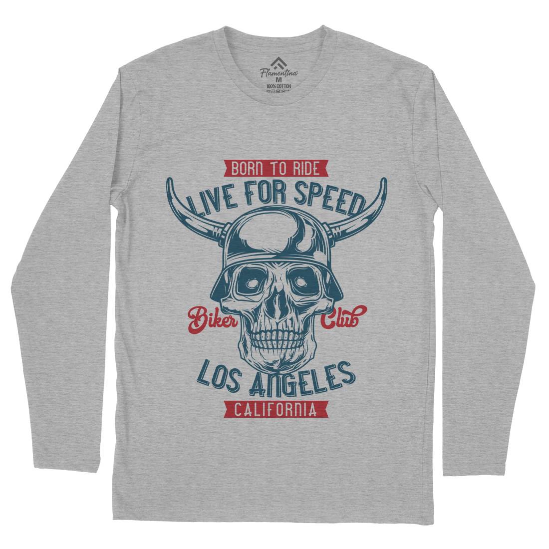 Live For Speed Mens Long Sleeve T-Shirt Motorcycles B851