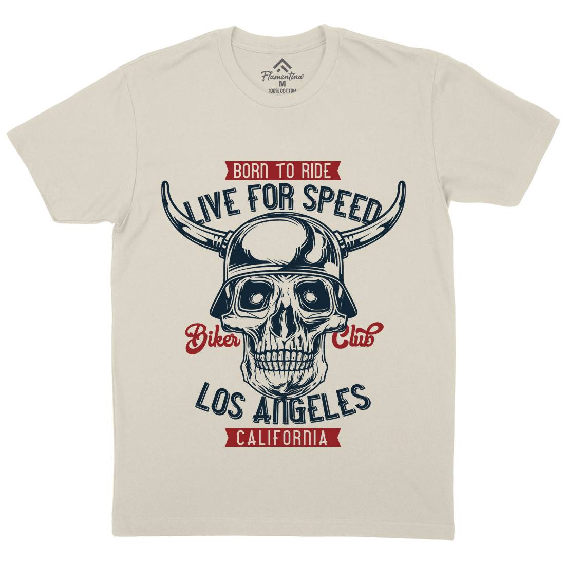 Live For Speed Mens Organic Crew Neck T-Shirt Motorcycles B851