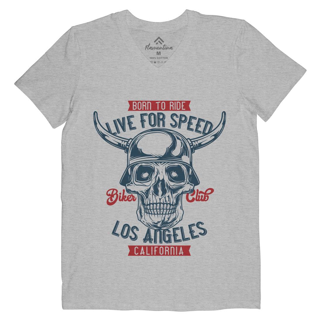 Live For Speed Mens Organic V-Neck T-Shirt Motorcycles B851