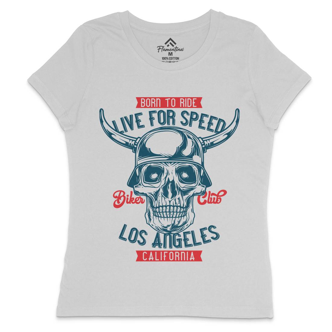 Live For Speed Womens Crew Neck T-Shirt Motorcycles B851