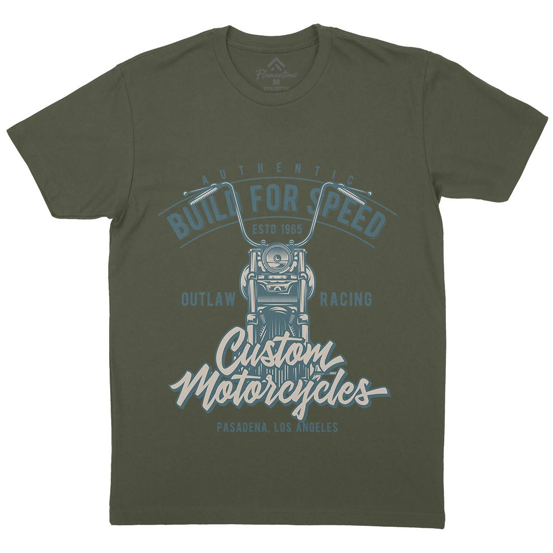 Custom Mens Crew Neck T-Shirt Motorcycles B853