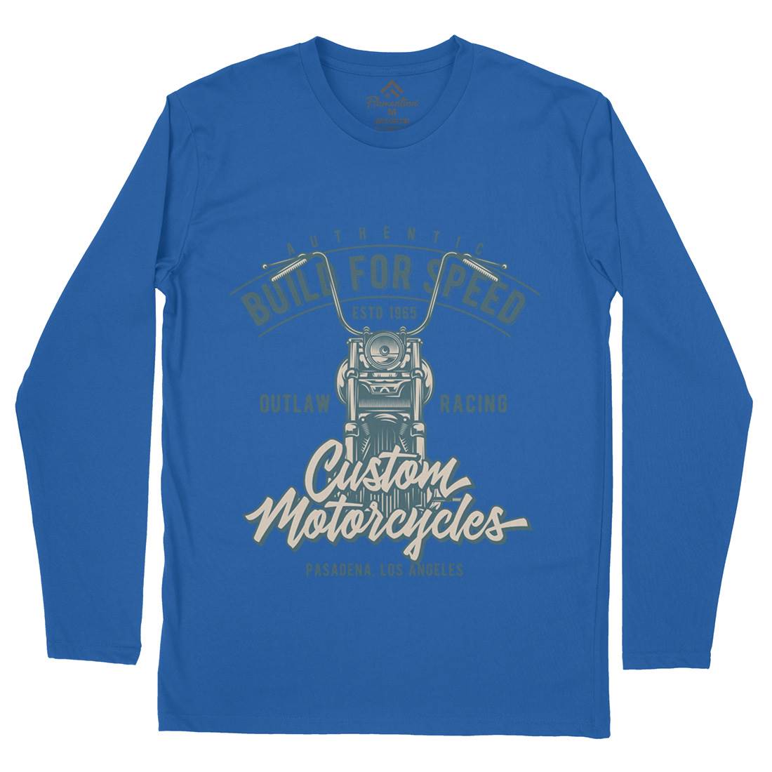 Custom Mens Long Sleeve T-Shirt Motorcycles B853