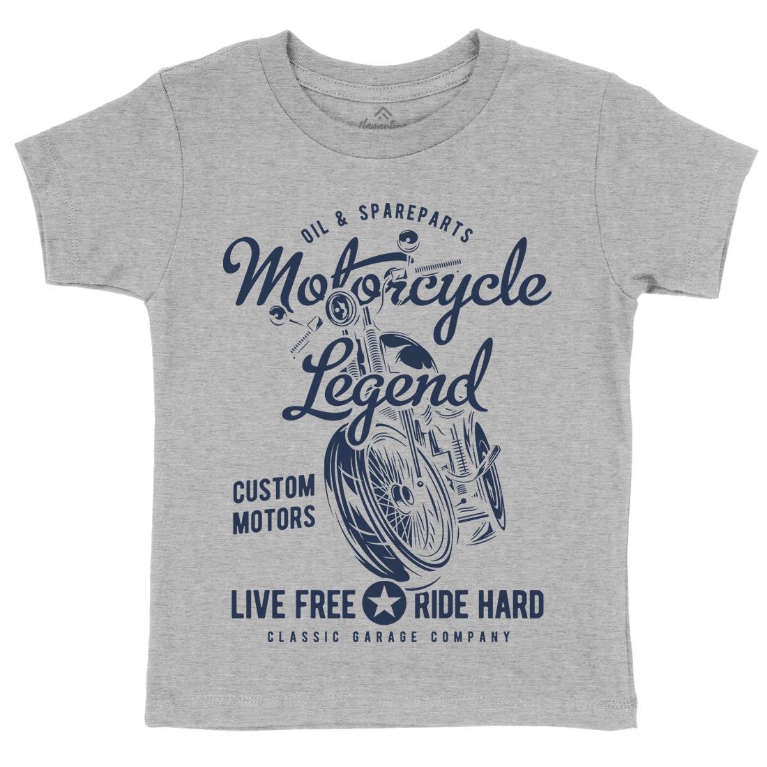 Legend Kids Crew Neck T-Shirt Motorcycles B854