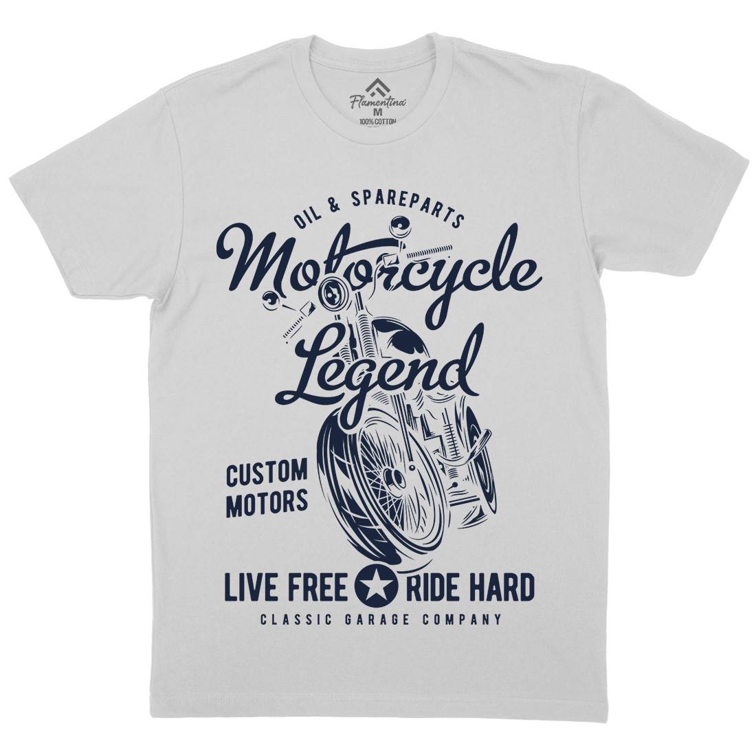 Legend Mens Crew Neck T-Shirt Motorcycles B854