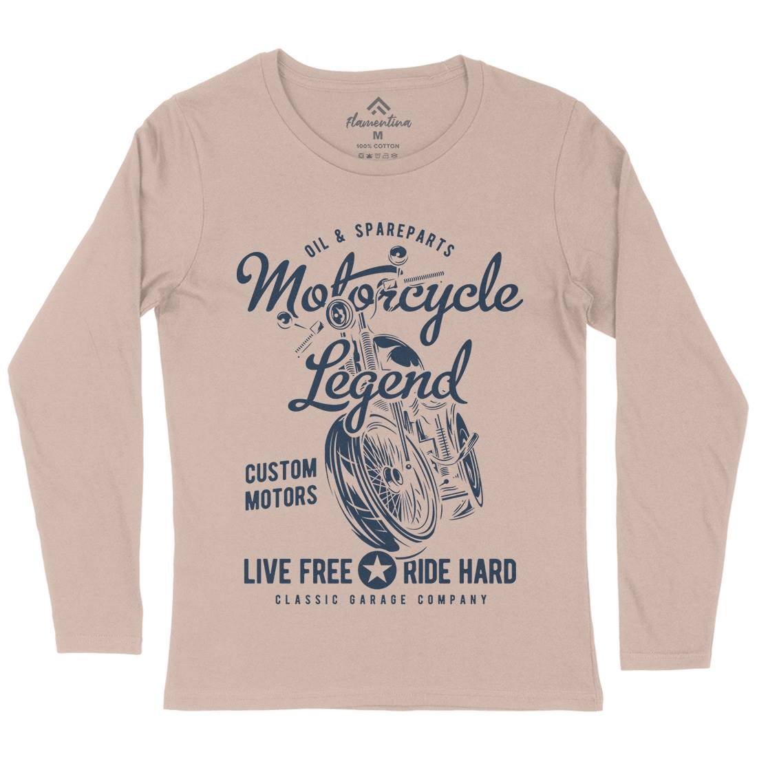 Legend Womens Long Sleeve T-Shirt Motorcycles B854