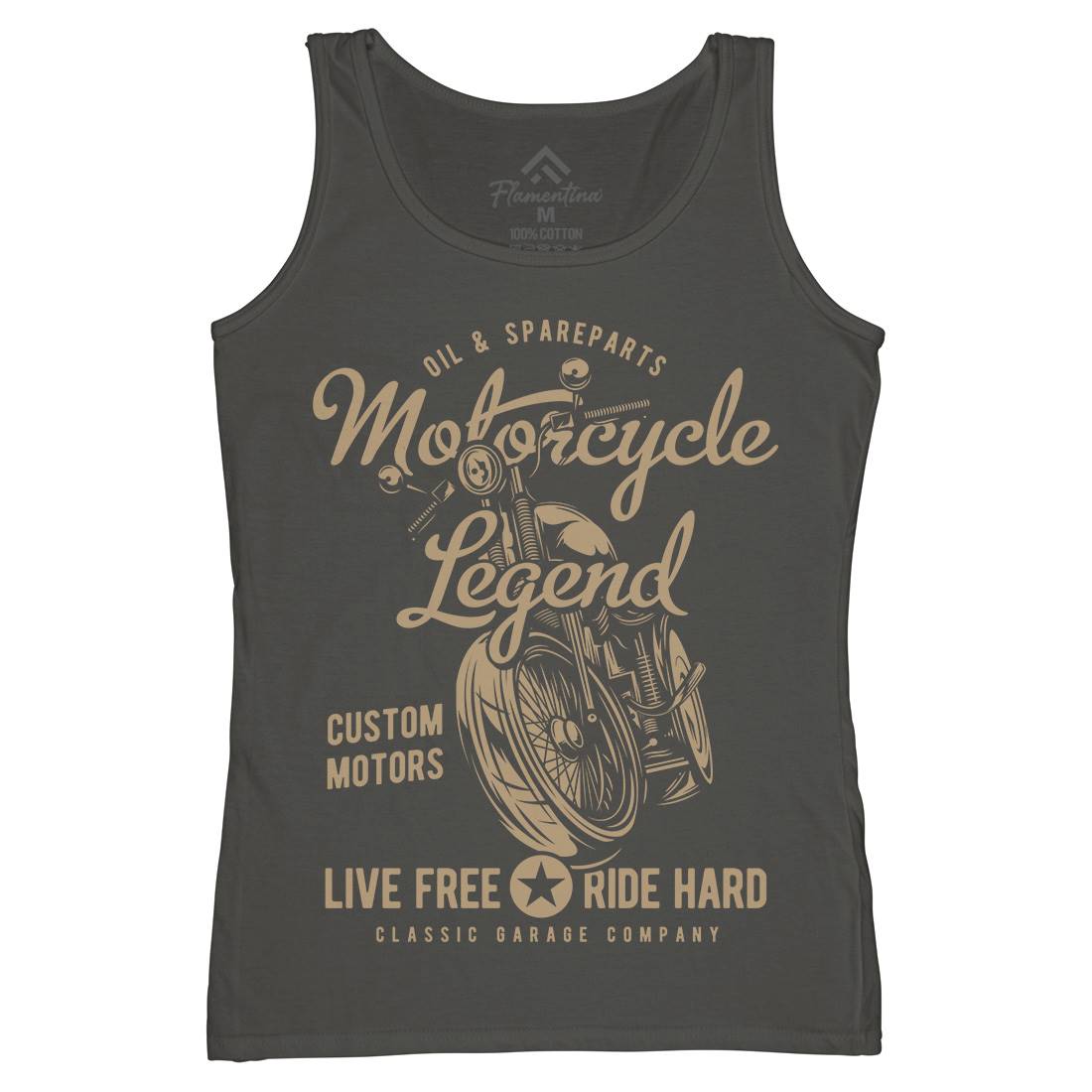 Legend Womens Organic Tank Top Vest Motorcycles B854
