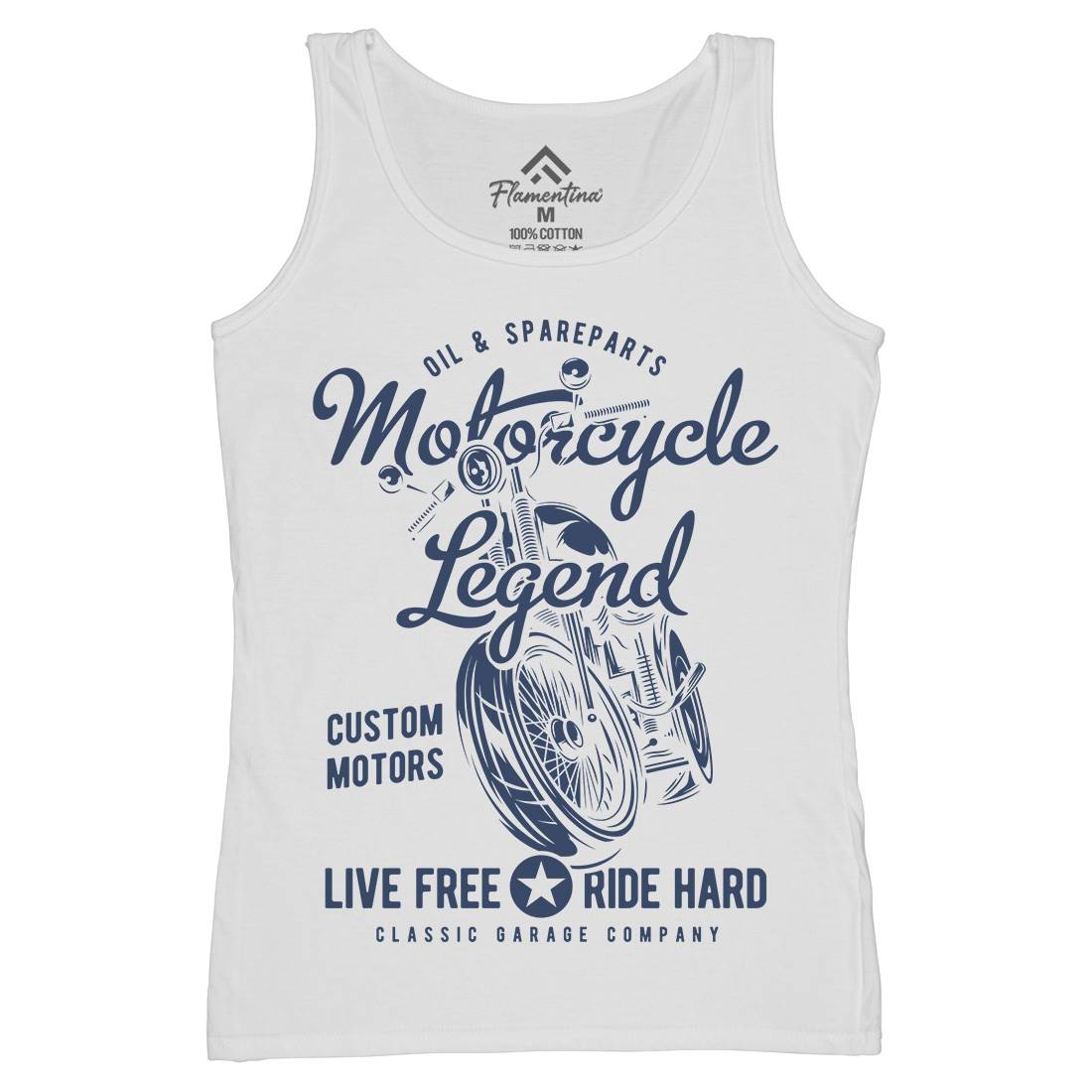Legend Womens Organic Tank Top Vest Motorcycles B854