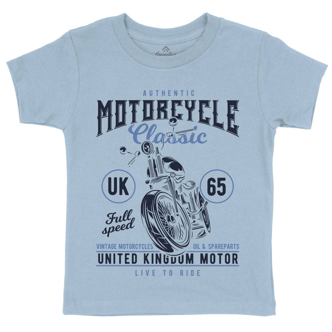 Classic Kids Crew Neck T-Shirt Motorcycles B855