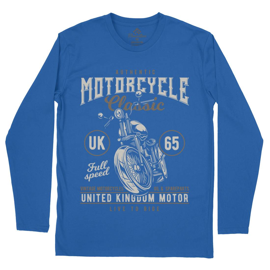 Classic Mens Long Sleeve T-Shirt Motorcycles B855